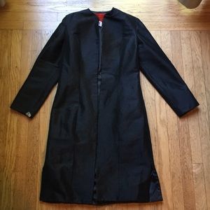B Michael America red collection long black jacket